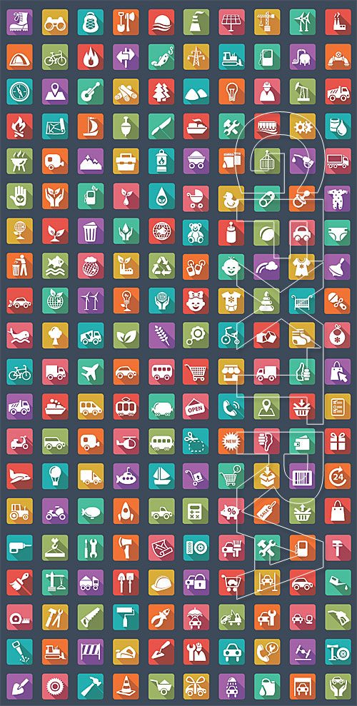 Various vector icons set 9