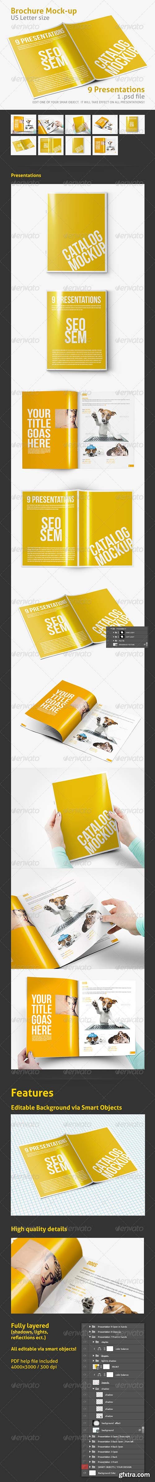 GraphicRiver - US Letter Brochure / Folder Mock-up