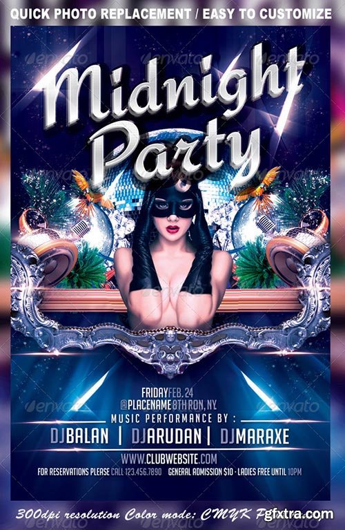 GraphicRiver - MidNight Party Flyer Template 3454710