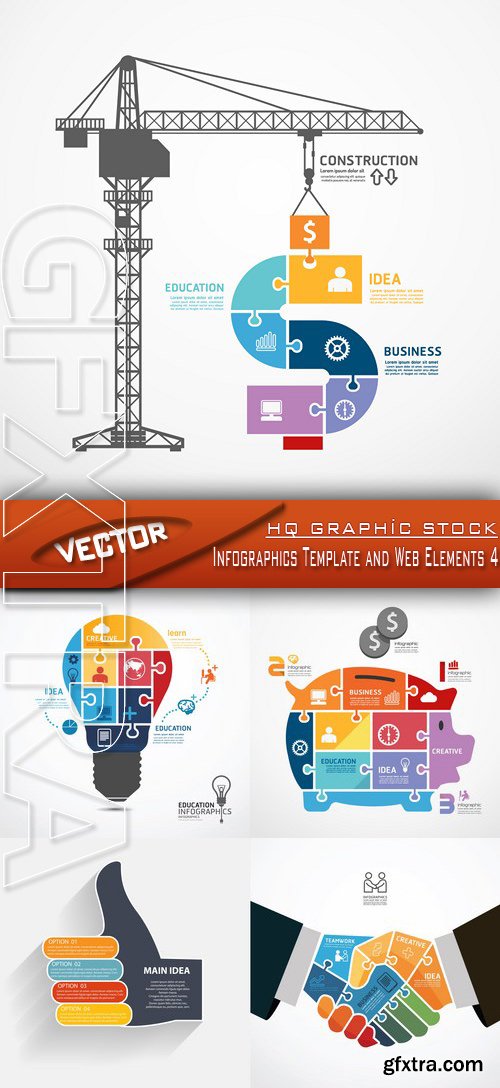 Stock Vector - Infographics Template and Web Elements 4