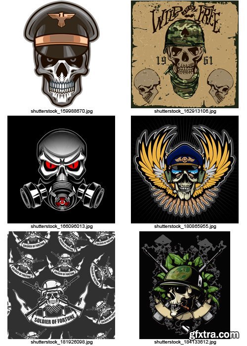 Amazing SS - Military Skull, 25xEPS