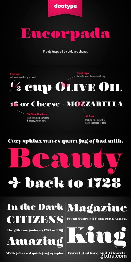 Encorpada Black Font for $30