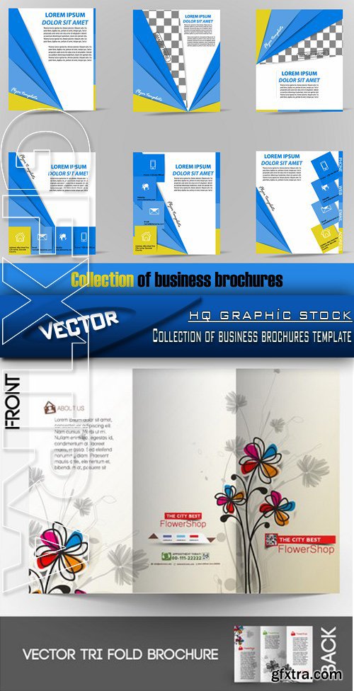 Stock Vector - Collection of business brochures template