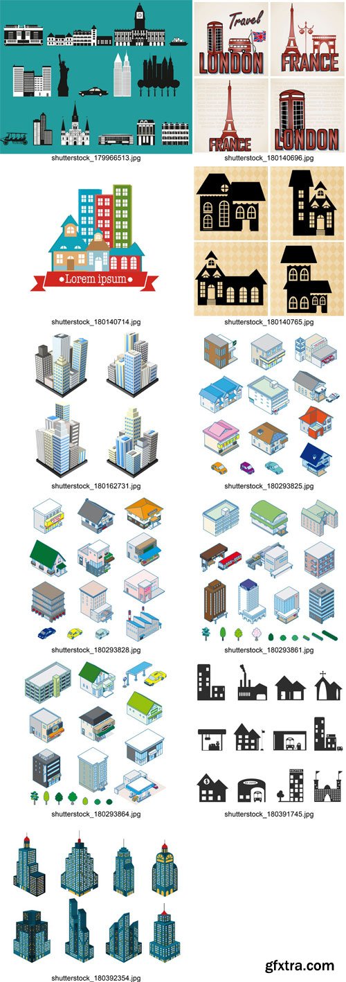 Stock Vectors - Building, 25xEps