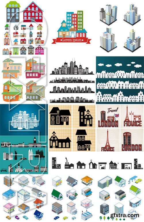 Stock Vectors - Building, 25xEps