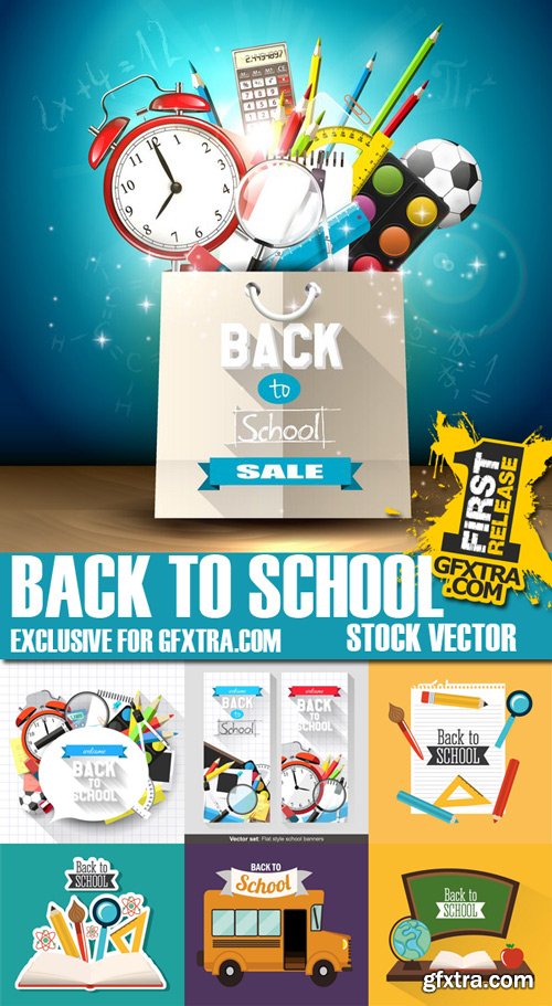 Stock Vectors - Back to school, 25xEps