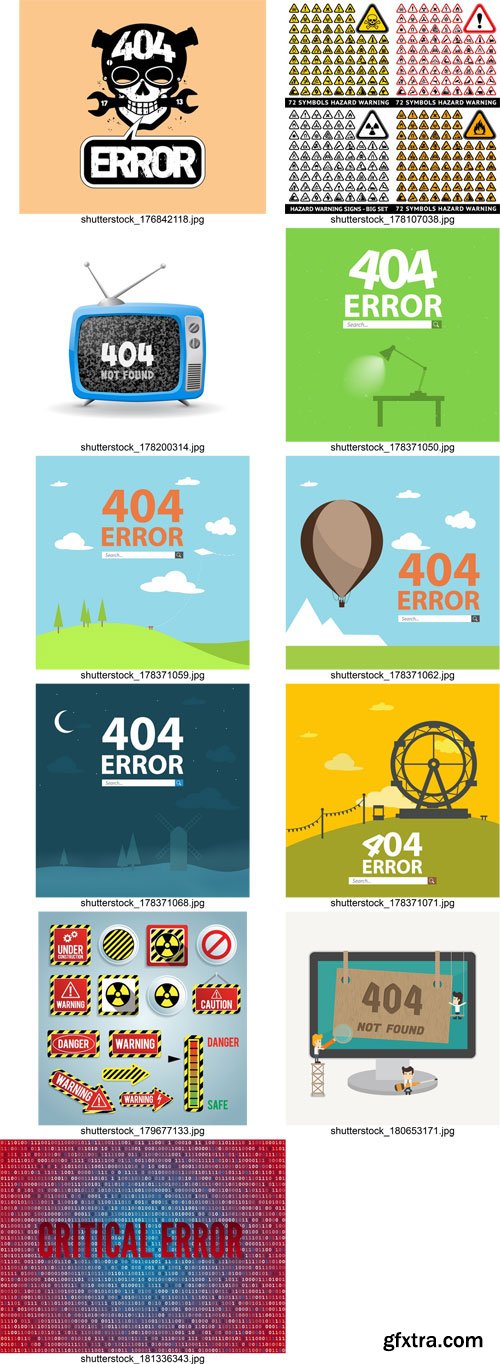 Stock Vectors - 404 Not Found, 25xEps