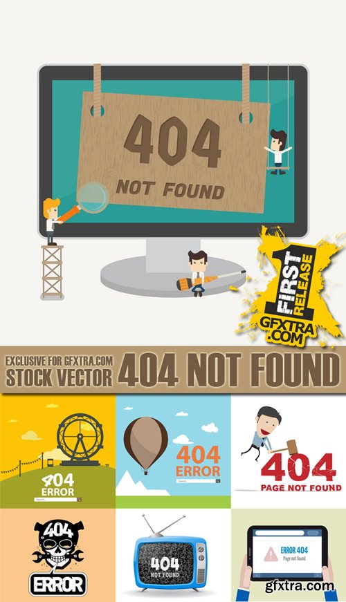 Stock Vectors - 404 Not Found, 25xEps