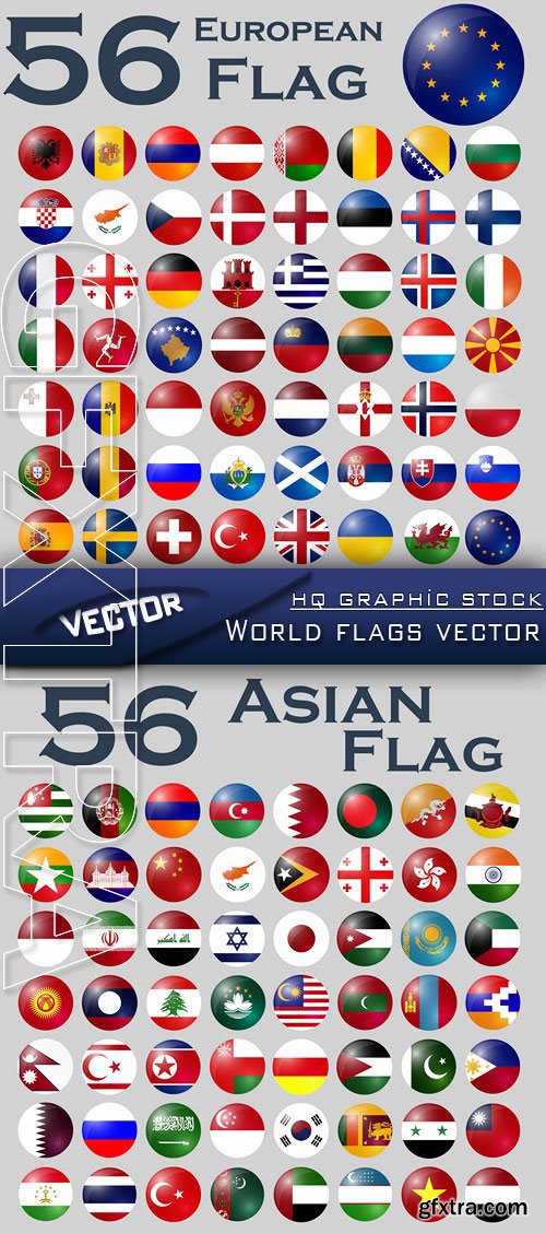 Stock Vector - World flags vector