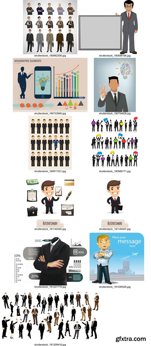 Stock Vectors - Businessman 2, 25xEps