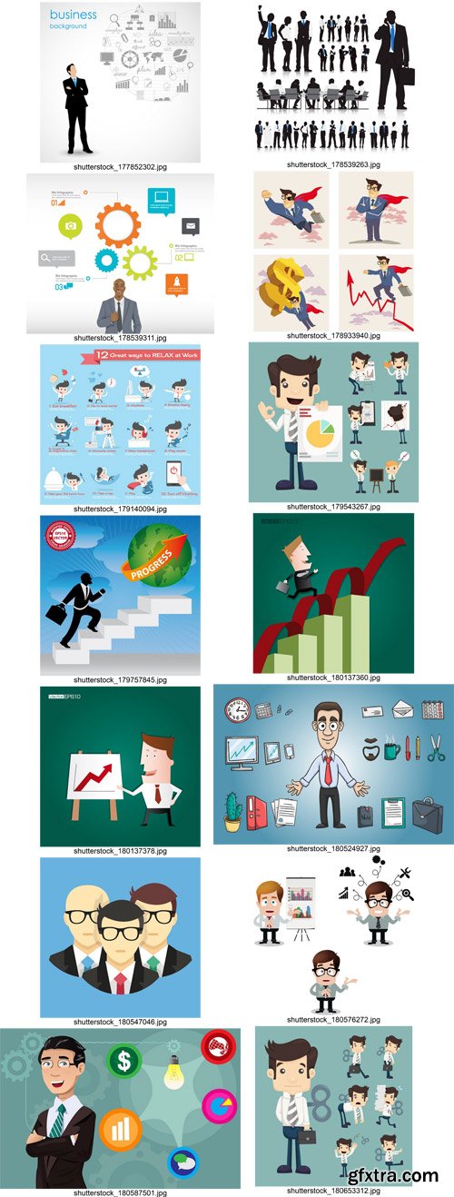 Stock Vectors - Businessman 2, 25xEps