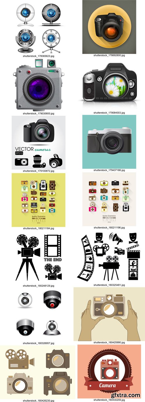 Stock Vectors - Camera 2, 25xEps