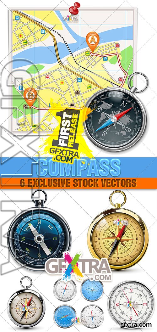 Compass, orientation map - VectorStock