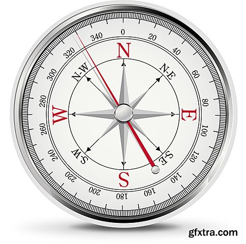 Compass, orientation map - VectorStock