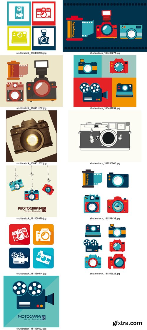 Stock Vectors - Camera 2, 25xEps