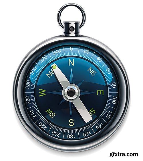 Compass, orientation map - VectorStock