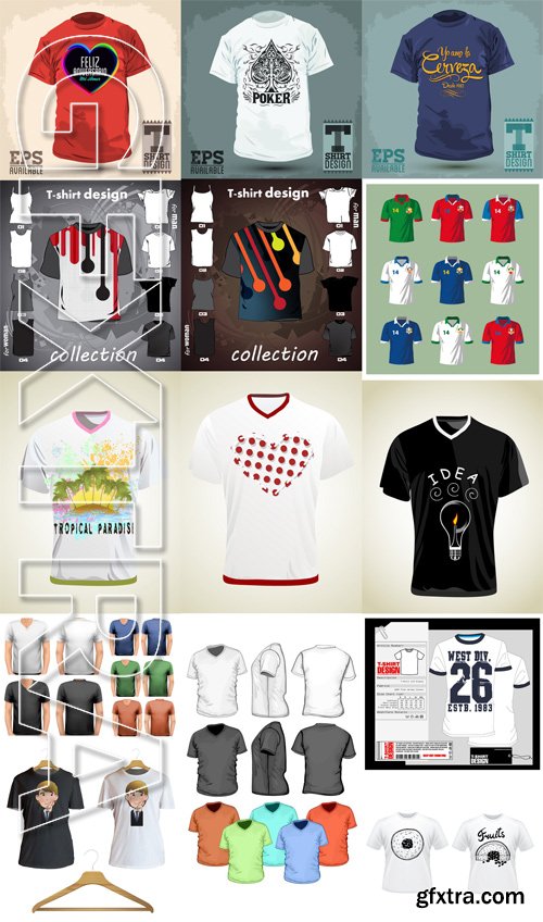 Stock Vectors - T-Shirt 2, 25xEps