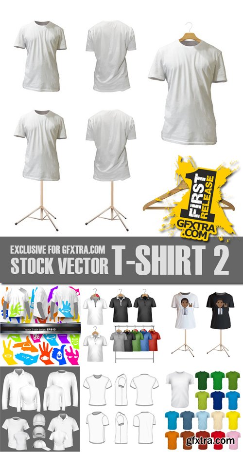 Stock Vectors - T-Shirt 2, 25xEps