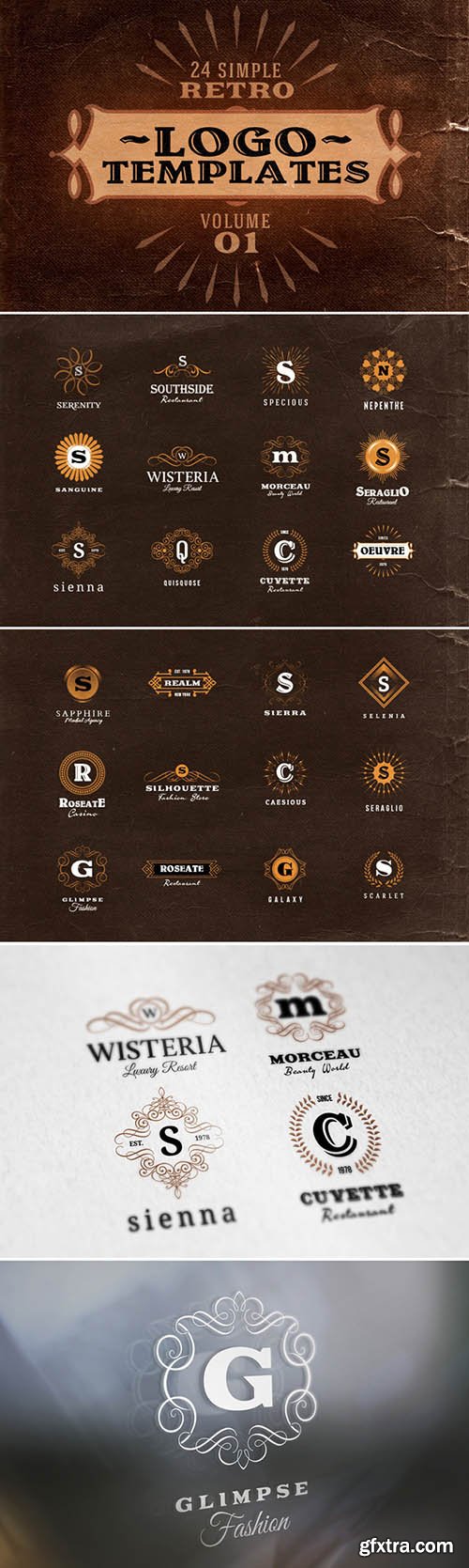 24 Simple Retro Logo Signs Badges