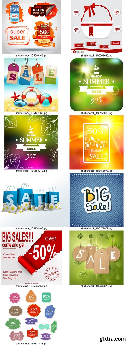 Stock Vectors - Sale Mix 3, 25xEPS