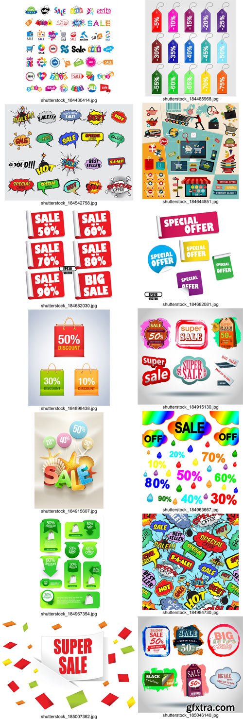 Stock Vectors - Sale Mix 3, 25xEPS