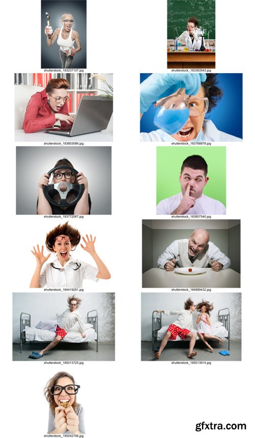 Stock Photos - Crazy People, 25xJPG