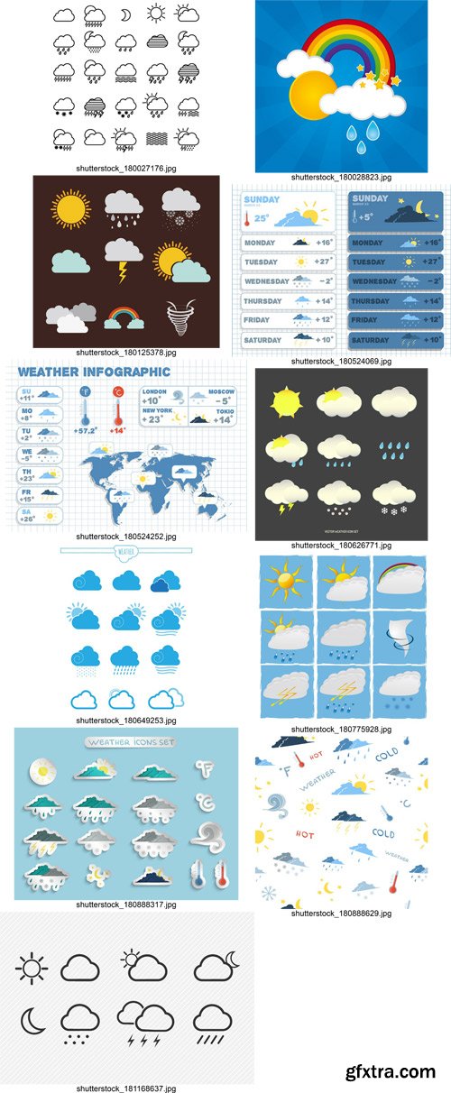 Stock Vectors - Weather, 25xEps