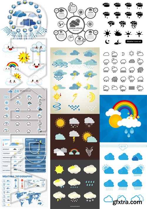 Stock Vectors - Weather, 25xEps