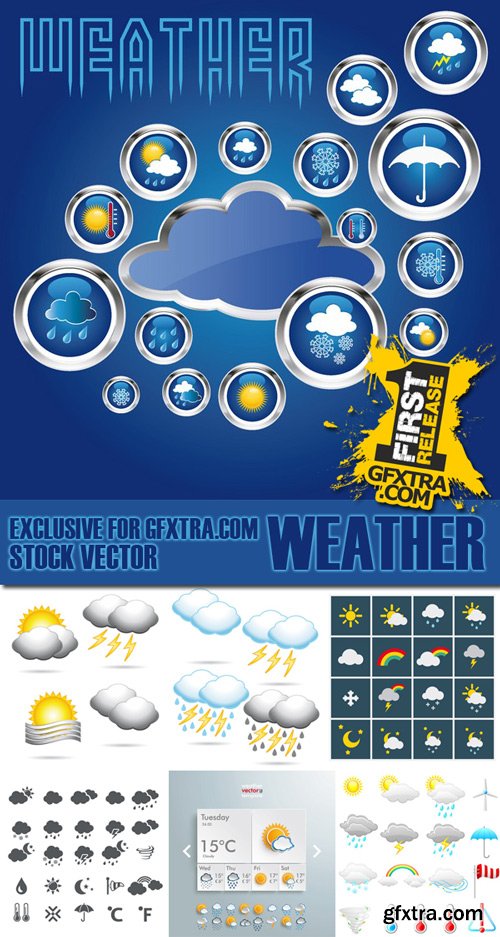 Stock Vectors - Weather, 25xEps