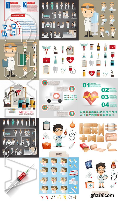 Stock Vectors - Medical Infographic 3, 25xEps