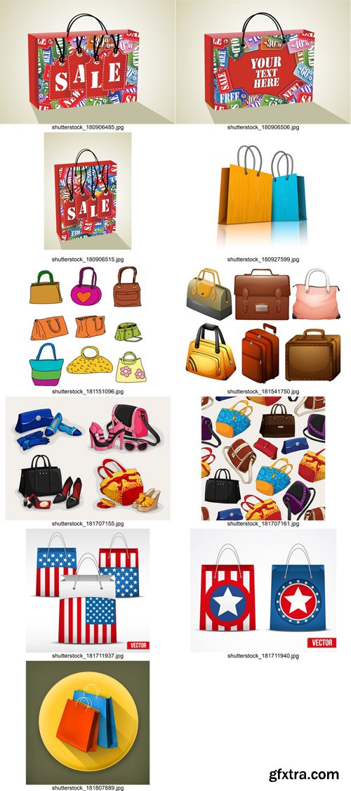 Stock Vectors - Bag and Partfel, 25xEps