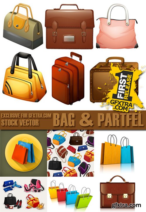 Stock Vectors - Bag and Partfel, 25xEps