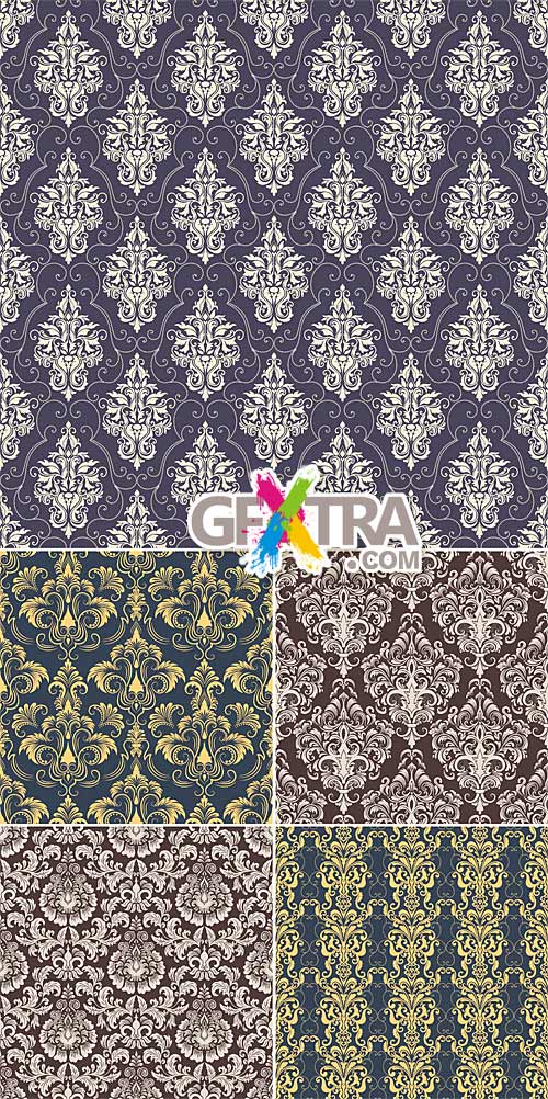 Damask seamless pattern backgrounds 2