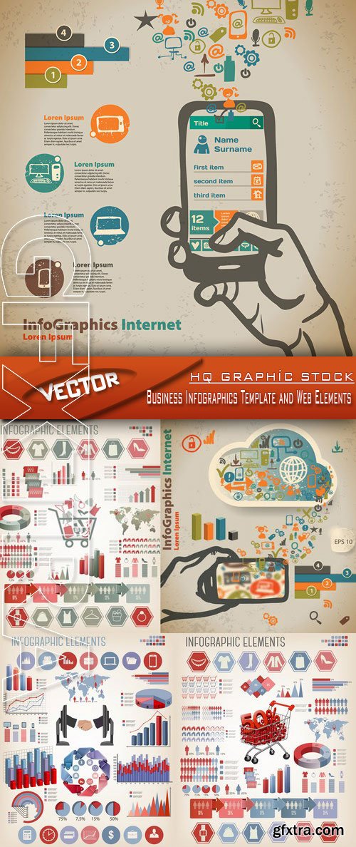 Stock Vector - Business Infographics Template and Web Elements