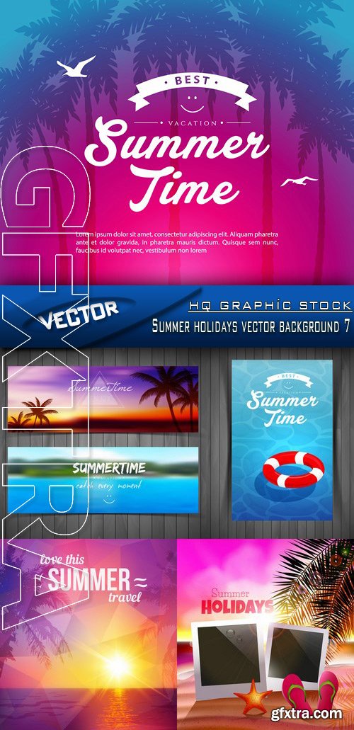 Stock Vector - Summer holidays vector background 7