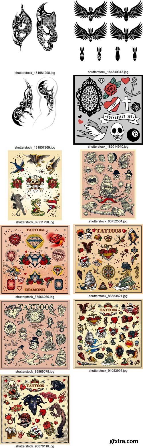 Stock Vectors - Tattoo design, 25xEps