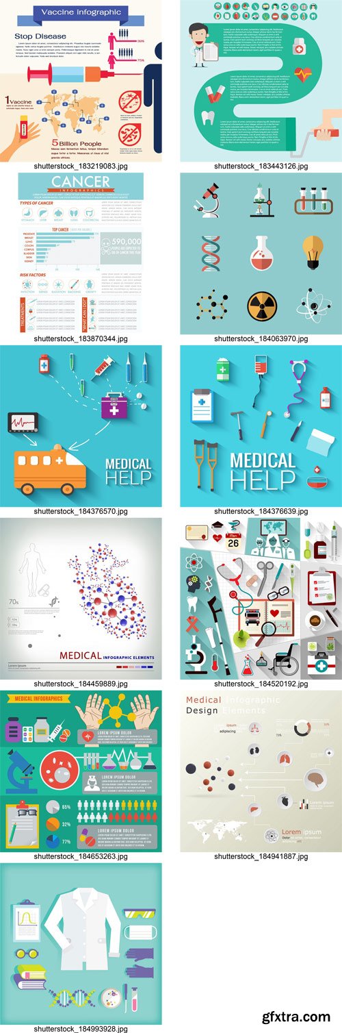 Stock Vectors - Medical Infographic 4, 25xEPS