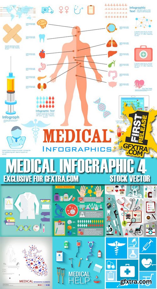 Stock Vectors - Medical Infographic 4, 25xEPS