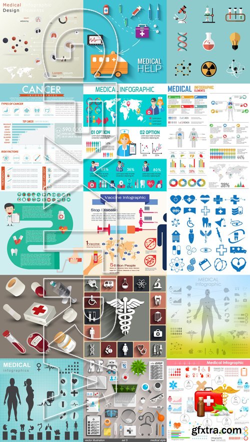 Stock Vectors - Medical Infographic 4, 25xEPS