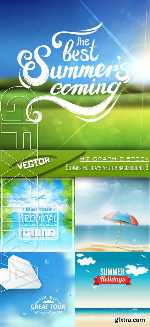 Stock Vector - Summer holidays vector background 8