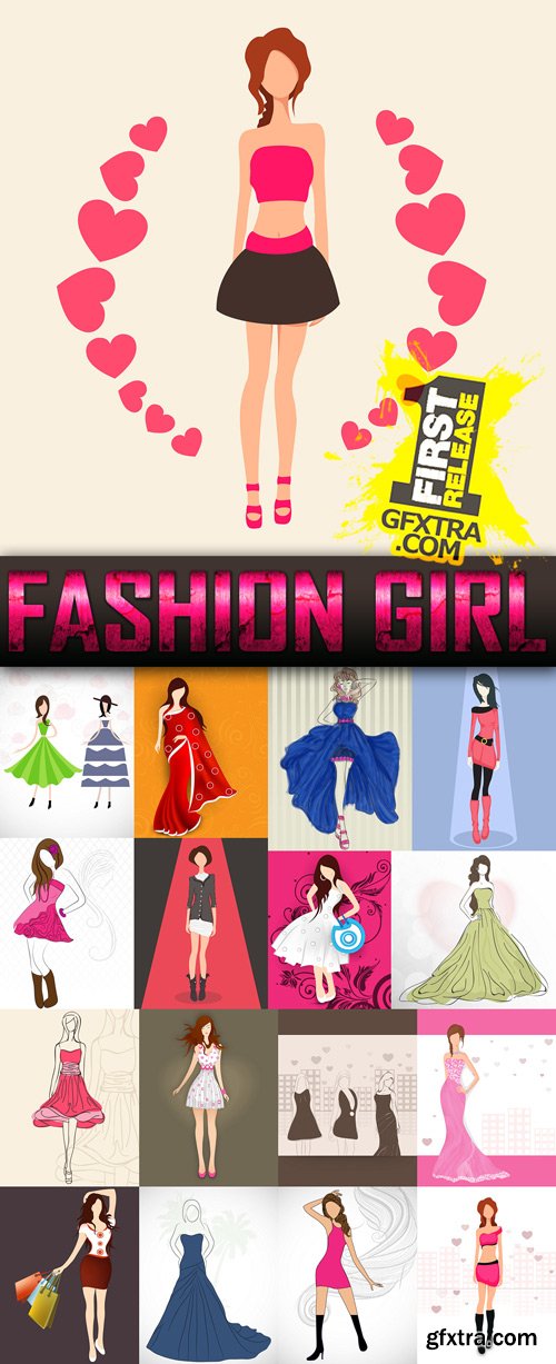 Fashion Girls Vector Collection 1