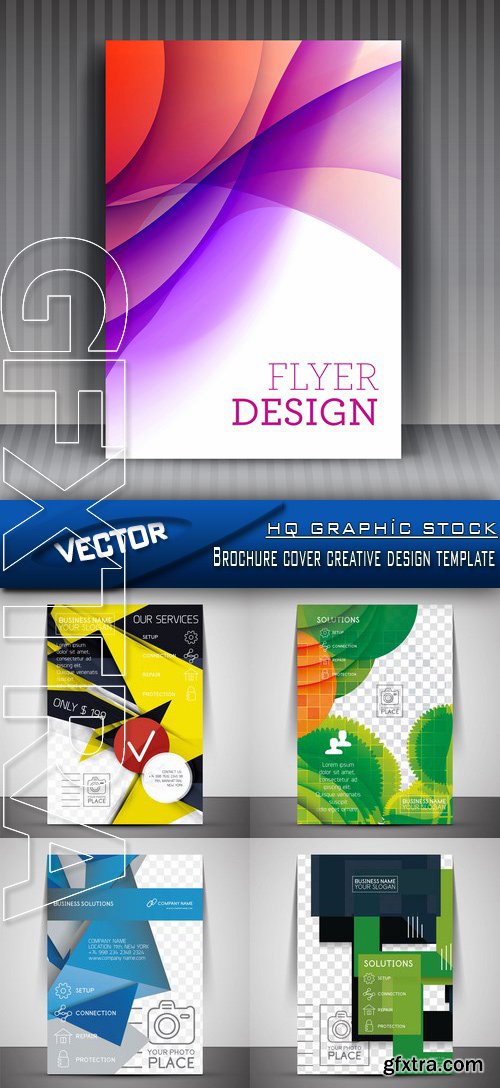 Stock Vector - Brochure cover creative design template