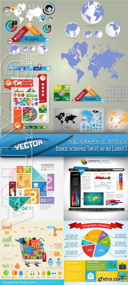Stock Vector - Business Infographics Template and Web Elements 3