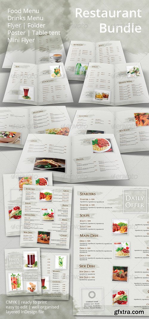 GraphicRiver - Restaurant Menu and Promotional Set Bundle