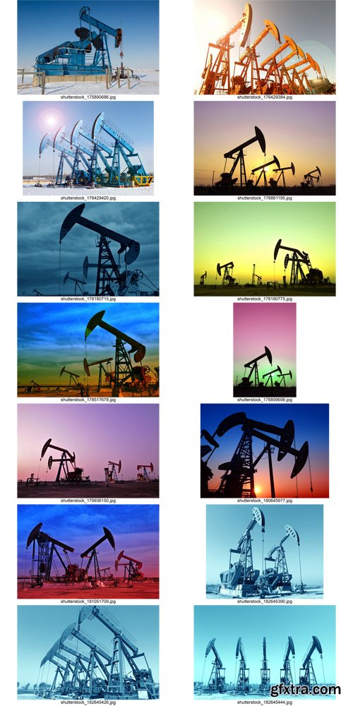 Stock Photos - Pumping Oil, 25xJPG