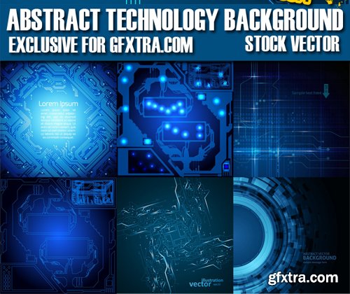 Stock Vectors - Abstract Technology Background 2, 25xEPS