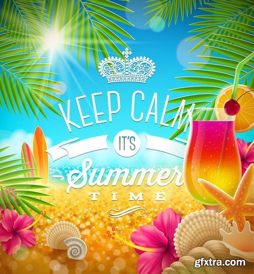 Stock Vector - Summer holidays vector background 9