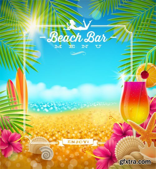 Stock Vector - Summer holidays vector background 9