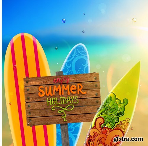 Stock Vector - Summer holidays vector background 9