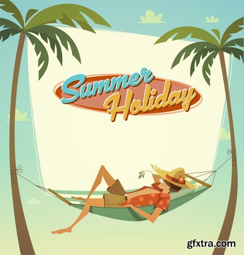 Stock Vector - Summer holidays vector background 9